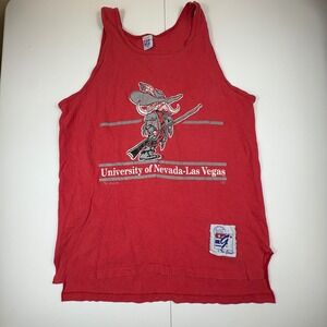 Vintage‎ UNLV Rebels Tank Top Red The Game NCAA Men's L